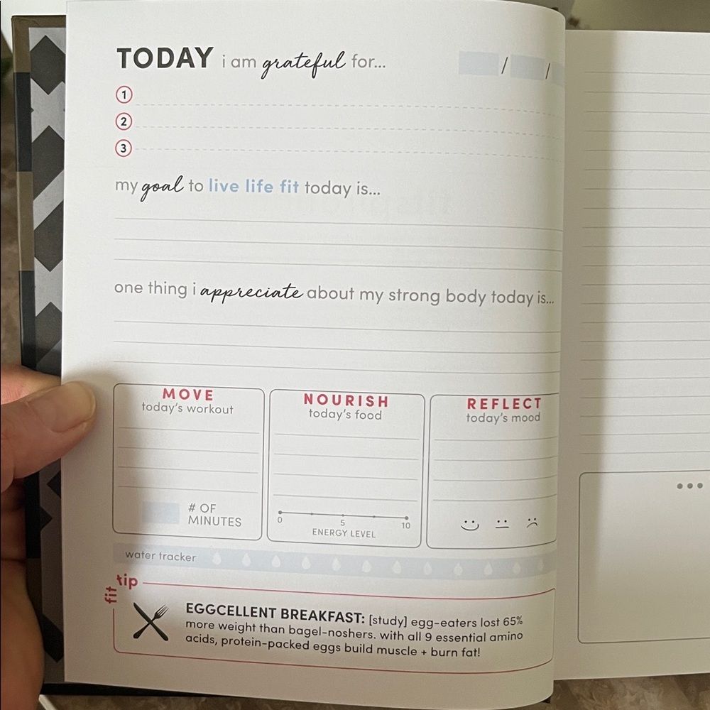 16 Week Fitness Tracking Gratitude Journal NWT NEW YEAR GOALS Health Inspiration - Picture 6 of 12